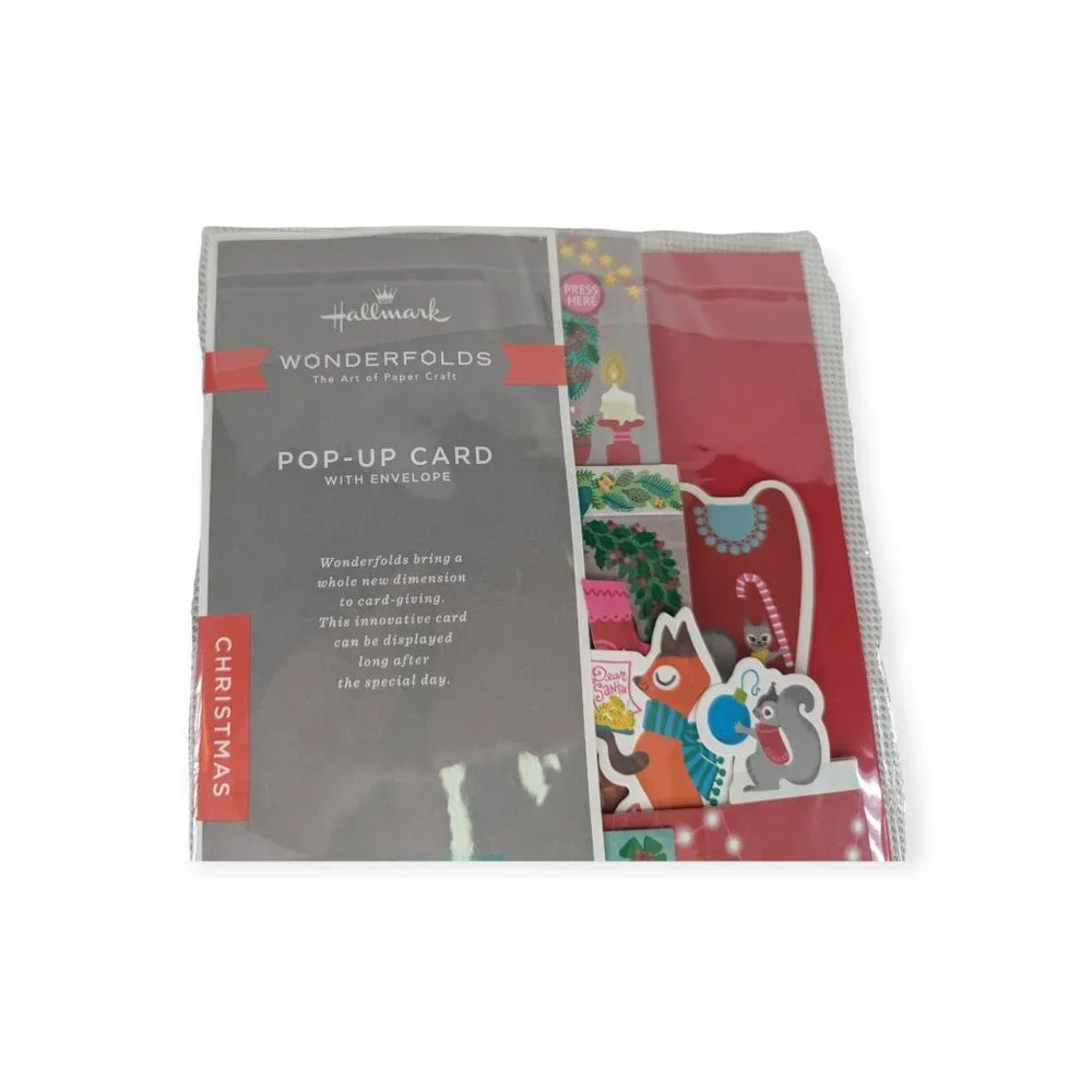 NWT Hallmark Wonderfolds Pop Up Merry Christmas Musical Card